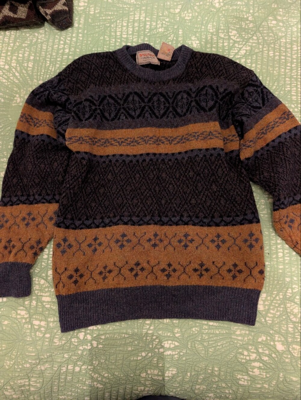 100% Wool Patterned Sweater